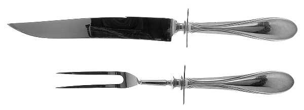 Concord-Yankee Clipper (Sterling, 1930) Large 2-Piece Roast Carving Set w/Stainless Blade