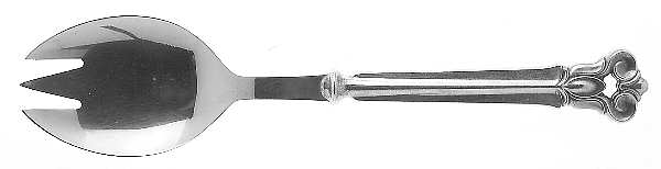 Monica (Sterling) Salad Serving Fork with Stainless Prongs