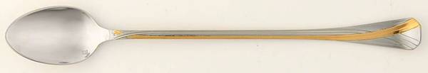 Eclat Gold (Stainless, Gold Accent) Iced Tea Spoon