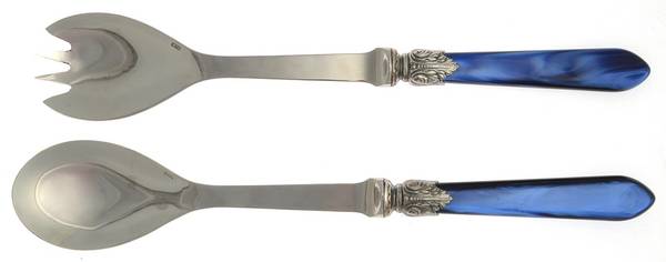Galaxy-Blue (Stainless) 2 Pc Salad Set with Stainless Bowl