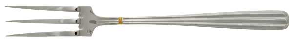 Isis Gold (Stainless, Gold Accent) Solid Serving Fork