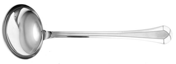 Louxor Contrast (Stainless, Frosted Accents) Solid Soup Ladle