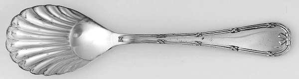 English Reed & Ribbon (Sterling) Sugar Shell Spoon