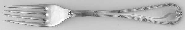 English Reed & Ribbon (Sterling) Dessert Fork