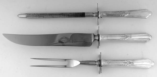CSI1 (SILVERPLT) Small Steak 3-Piece Carving Set with Stainless Blade