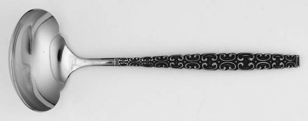 Royal Scroll (Stainless) Solid Gravy Ladle by Continental Silver