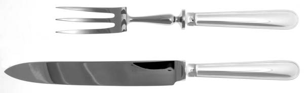 Albi (Silverplate) Large 2-Piece Roast Carving Set w/Stainless Blade