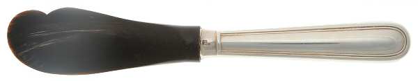 Albi (Silverplate) Hollow Handle Caviar Spreader & Horn Blade