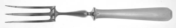 America (Silverplate, 1933) Large Stainless-Prong Roast Carving Fork