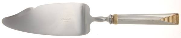 Atlantide Gold (Silverplate, Gold Accent) Pie & Cake Server with Stainless Blade