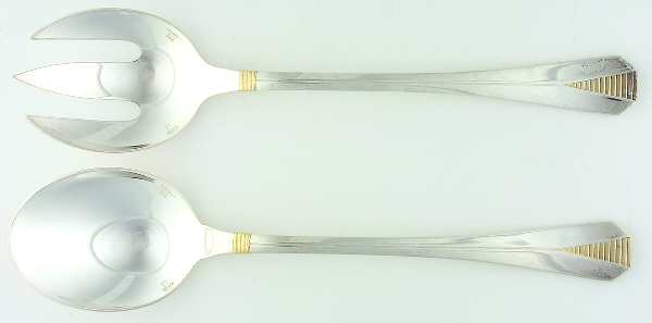Atlantide Gold (Silverplate, Gold Accent) (2 Pc) Solid Salad Set
