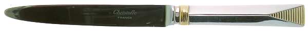 Atlantide Gold (Silverplate, Gold Accent) Dessert Knife with Stainless Blade