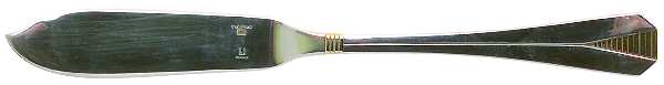 Atlantide Gold (Silverplate, Gold Accent) Individual Solid Fish Knife