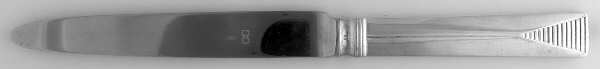 Atlantide Gold (Silverplate, Gold Accent) Knife-New French/Hollow
