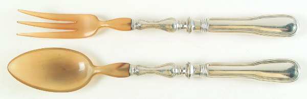 Chinon (Silverplate, 1862) 2 Pc Horn Bowl Salad Set