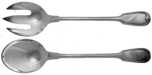 Chinon (Silverplate, 1862) (2 Pc) Solid Salad Set