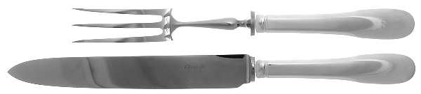 Cluny (Silverplate, 1963) Large 2-Piece Roast Carving Set with Stainless Blade