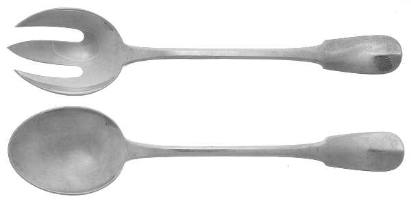 Cluny (Silverplate, 1963) (2 Pc) Solid Salad Set