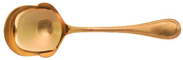 Malmaison-Gold (Gold Electroplate) Boiled Potato Ladle, Solid Piece
