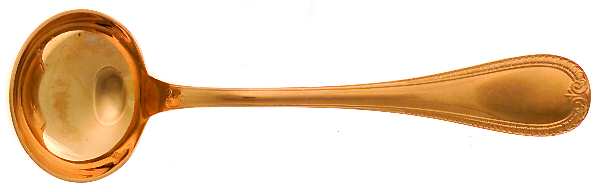 Malmaison-Gold (Gold Electroplate) Solid Piece Cream Ladle