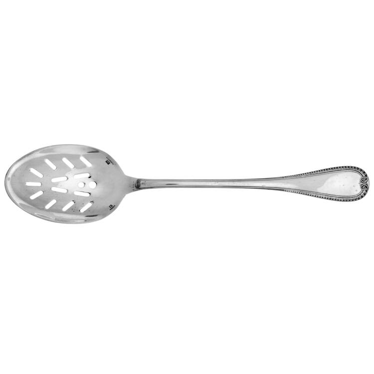Malmaison (Silverplate, 1967) Pierced Solid Serving Spoon by Christofle France