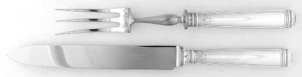 Malmaison (Silverplate, 1967) Large 2-Piece Roast Carving Set w/Stainless Blade