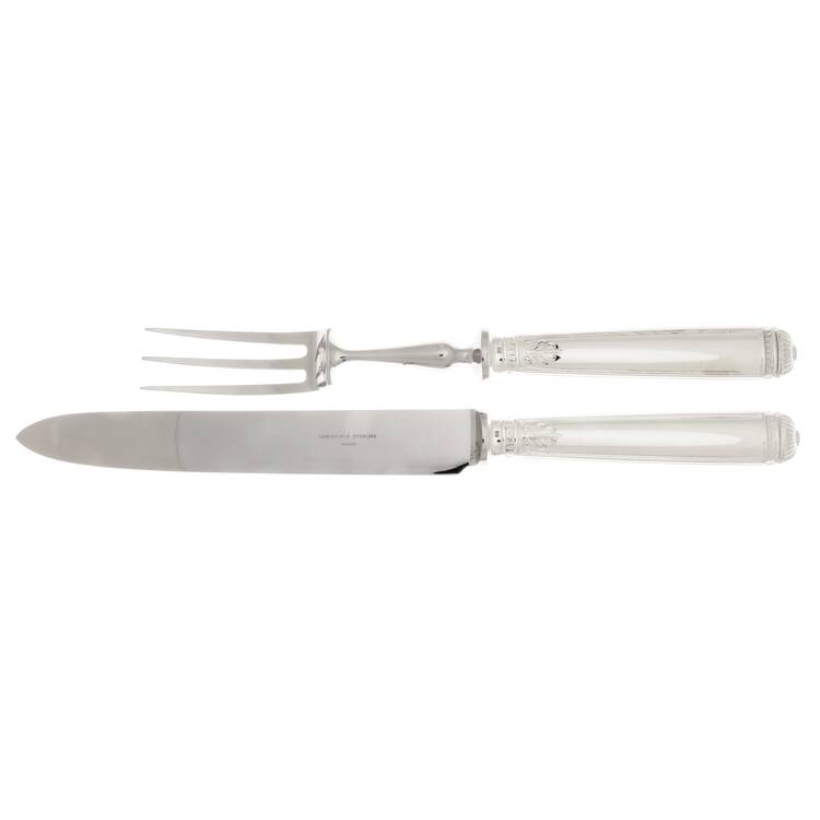 Malmaison (Sterling) Large 2-Piece Roast Carving Set w/Stainless Blade