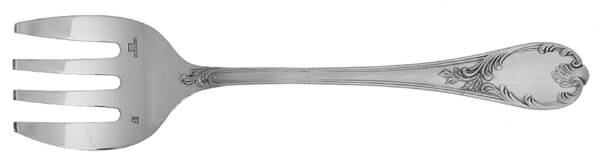 Marly (Silverplate, Satin Handle) Large Solid Tined Sardine Serving Fork