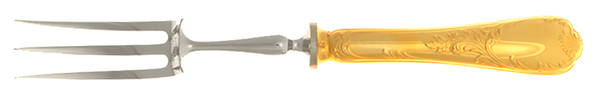 Marly (Gold Electroplate) Large Stainless-Prong Roast Carving Fork