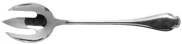 Pompadour (Silverplate) Solid Salad Serving Fork
