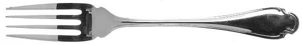Pompadour (Silverplate) Individual Solid Fish Fork