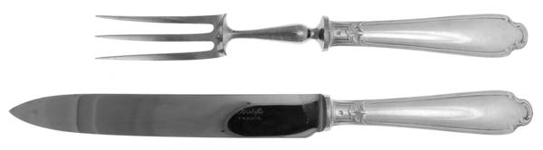 Pompadour (Silverplate) Large 2-Piece Roast Carving Set w/Stainless Blade