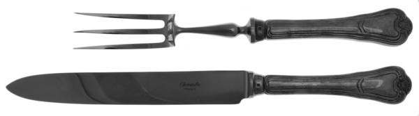 Port Royal (Silverplate) Large 2-Piece Roast Carving Set w/Stainless Blade