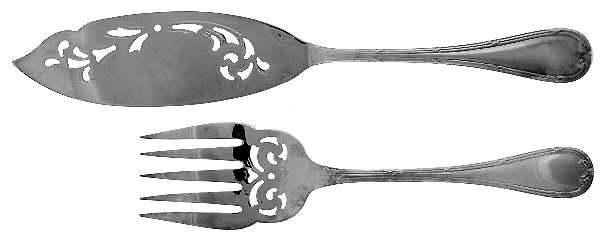 Rubans (Silverplate, 1926) Pierced Fish Serving Set