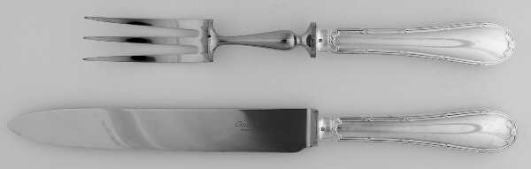 Rubans (Silverplate, 1926) Large 2-Piece Roast Carving Set w/Stainless Blade