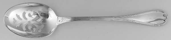 Rubans (Silverplate, 1926) Pierced Solid Serving Spoon