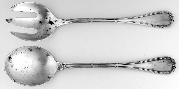 Rubans (Silverplate, 1926) (2 Pc) Solid Salad Set