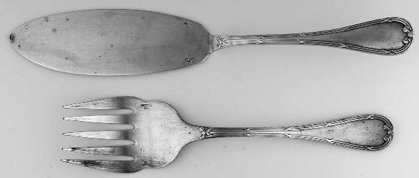 Rubans (Silverplate, 1926) 2 Piece Large Solid Fish Serving Set