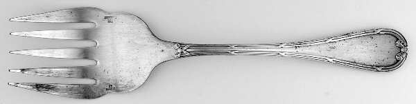 Rubans (Silverplate, 1926) Large Solid Fish Serving Fork