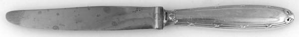 Rubans (Silverplate, 1926) Knife-Dessert/Stainless Blade by Christofle France