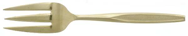 CUD2 (Gold Electroplate) Medium Solid Cold Meat Serving Fork
