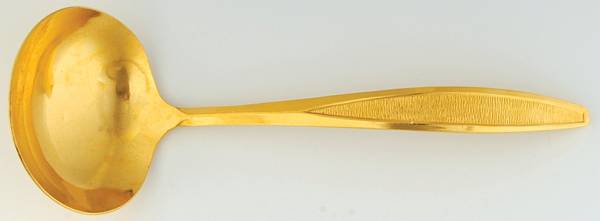 CUD2 (Gold Electroplate) Solid Gravy Ladle
