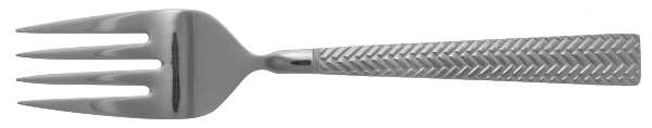 Basketweave (Stainless) Large Solid Cold Meat Serving Fork by Cuisinart Flatware