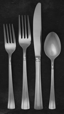 Geo (Stainless, Glossy) 4 Piece Place Setting