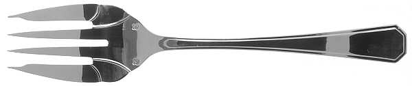 Greenwich (Stainless) Medium Solid Cold Meat Serving Fork by Cuisinart Flatware