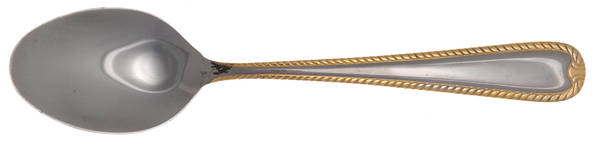 Ribbon-Gold (Stainless, Gold Accent) Teaspoon