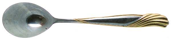 Gold Florentine Sugar Spoon