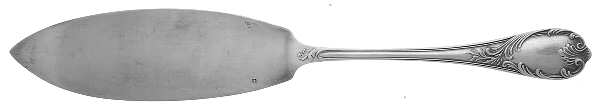 Marly (Silverplate, 1890, Glossy Handle) Large Solid Fish Serving Knife