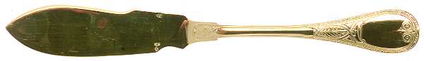Golden Brienne (Gold Vermeil) Flat Handle Master Butter Knife
