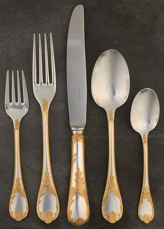 Marly (Silverplate, Gold Accents) 5 Piece Place Setting